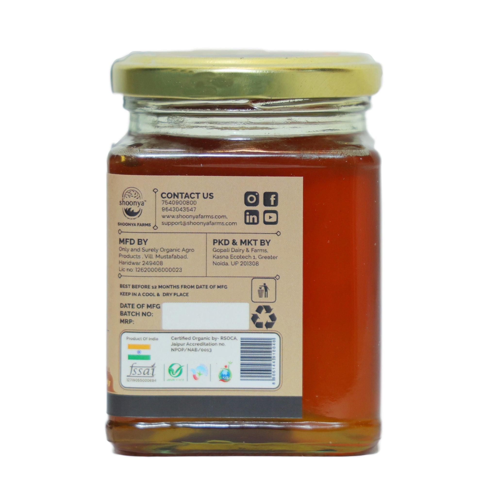 Organic Mustard Honey - Shoonya Farms
